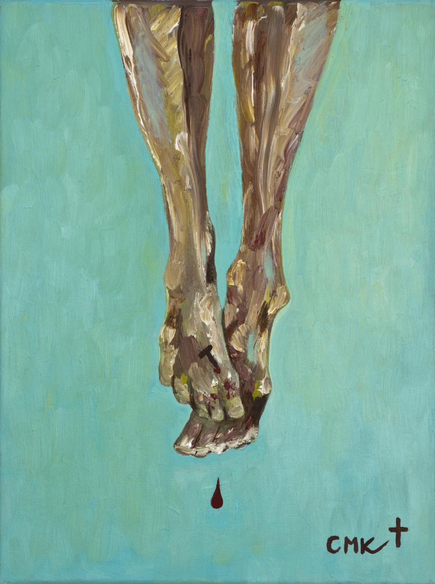 Crucified feet of Jesus