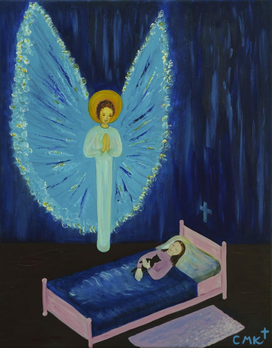 Guardian Angel with sleeping child